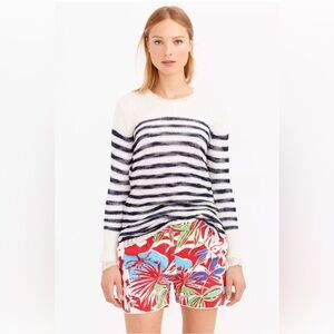 J. Crew COTTON FAILLE SHORT IN PARADISE FLORAL Size 00